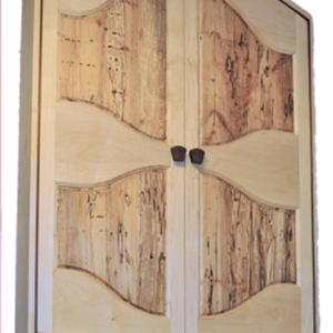 Spalted maple wall cabinet